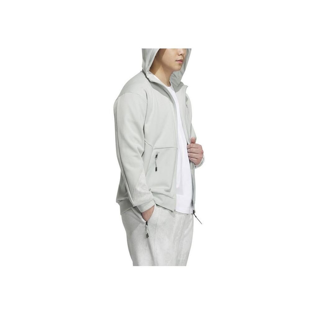 adidas Wuji Örgü Sıcak Kapüşonlu Spor Ceket Erkek Dış Giyim Gri IP4943