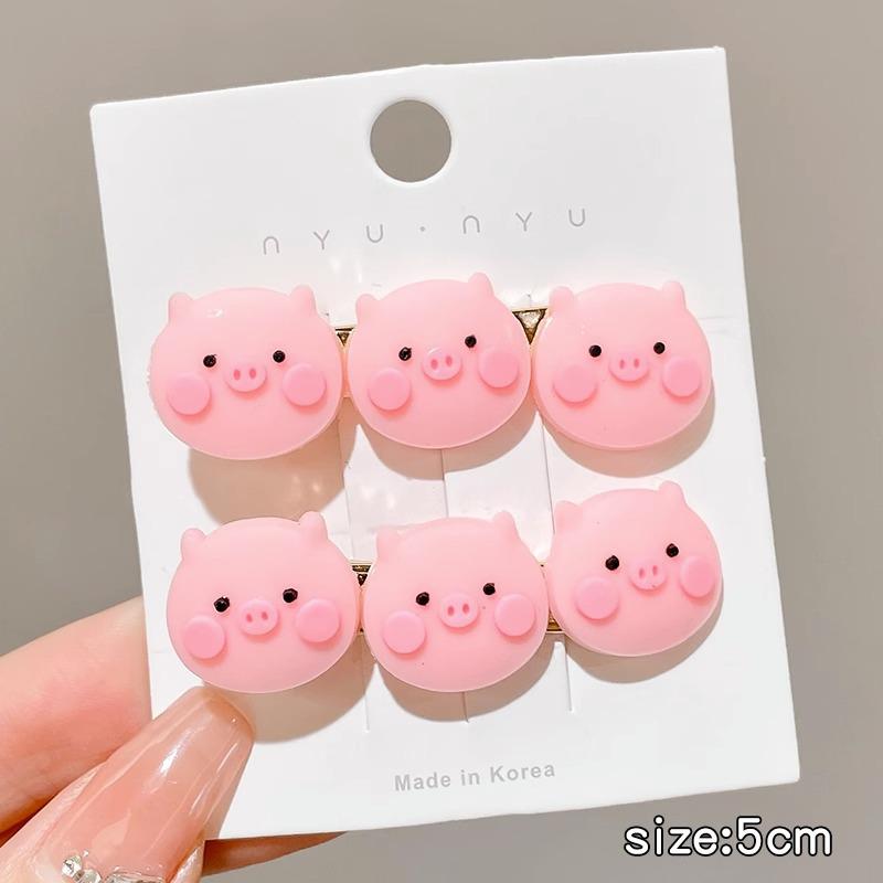 Pink Dopamine Hair Clip: Y2K Seamless Round Hairpin - Cute Small Side Clip for Women’s Bangs