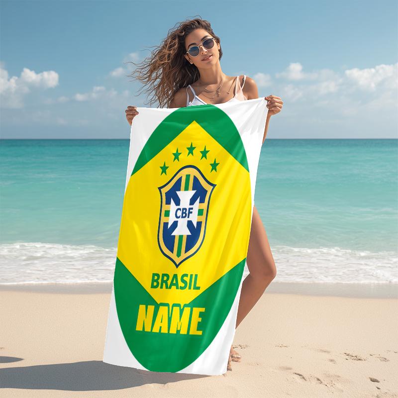 Personalized Nautical Crest Emblem Beach Towel Microfiber Beach Towel Thin Absorbent for Beach Swimming Yoga Bath Sports. 0910114
