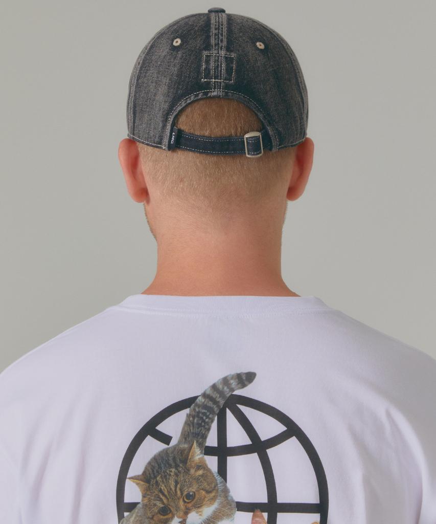 LMC Washed Denim Gothic Oval 6Panel Cap Dark Navy