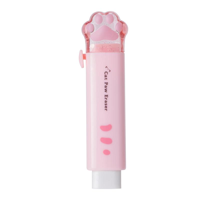 1Pc Cartoon cat scratch eraser push-pull pen eraser clean without leaving marks erase student eraser