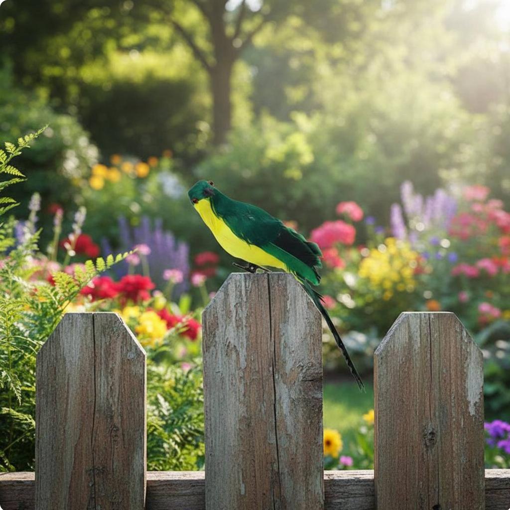 Simulation Feather Parrot Lifelike Appearance Fake Parrot Decoration Colorful Avian Fastener Decoration Lightweight
