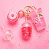 6g Honey Lip Oil Moisturizing Keychain Design Non-irritating Universal Hydrate Reduce Dead Skin Lightweight Milk Tea Cup Lip Gloss Oil for Women