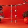 Vintage Punk Halloween Skull Long Tassel Earrings for Women Silver Color Moon Skeleton Metal Dangle Earring Festival Jewelry
