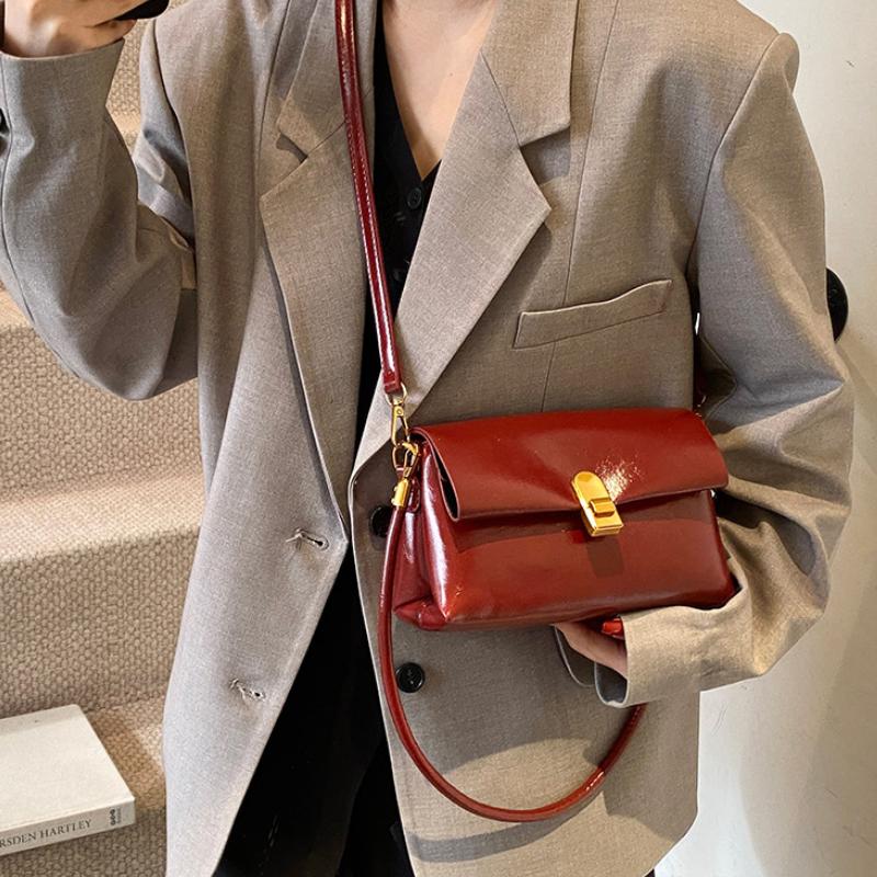 Fashion Small Flap Pu Leather Crossbody Bag for Women 2025 New Trend Designer Simple Solid Color Handbags Women's Shoulder Bag