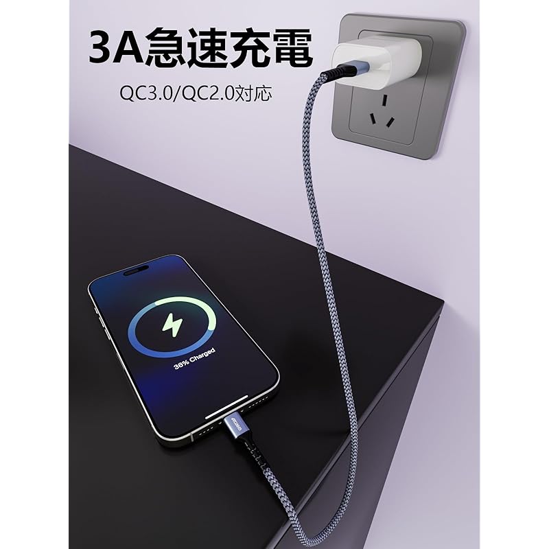 Cablu USB C GHNTJAP 0.5M/set 2 bucăți încărcare rapidă 3A transfer de mare viteză USB2.0 US B Tip U SB A la Prevenirea deconectării iPhone 16,