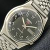 GENUINE VINTAGE SEIKO 5 AUTOMATIC 7009A JAPAN MENS BLACK DIAL WATCH A702608-1 R209-a702608