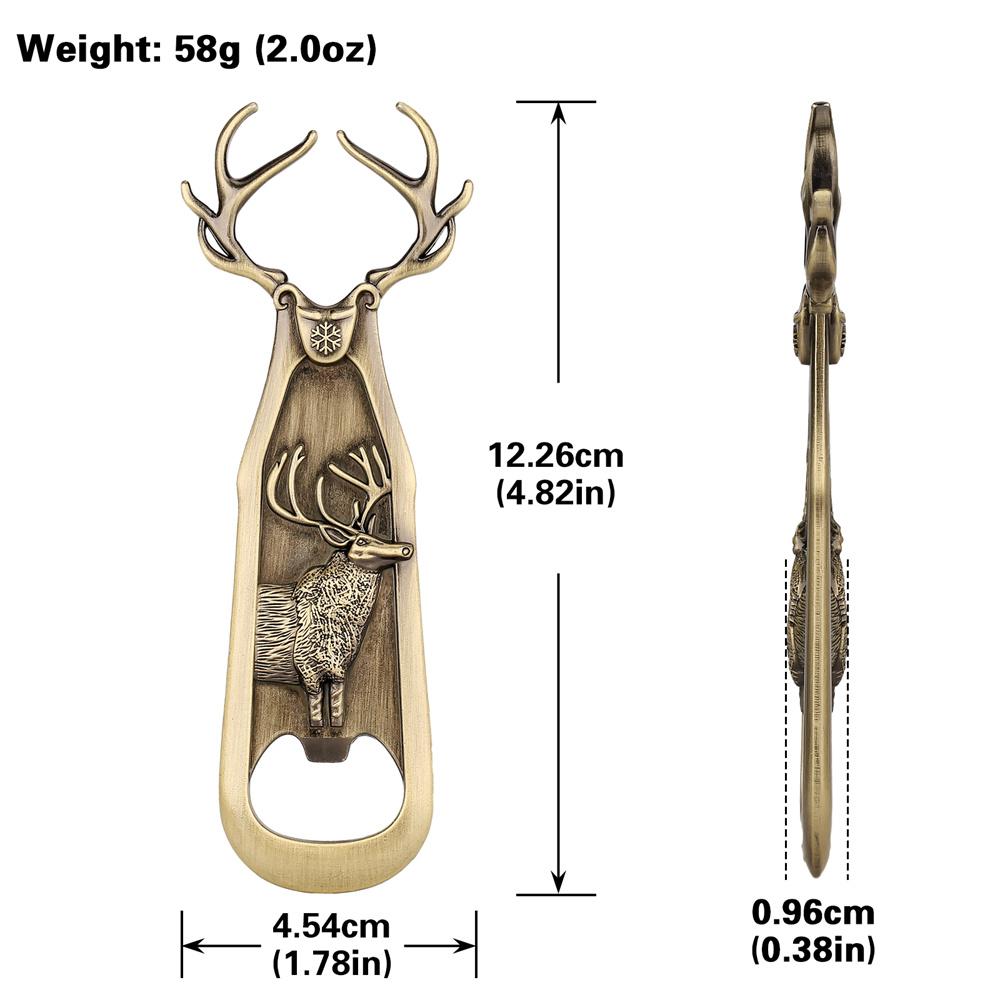 Alloy Metal Beer Bottle Opener Deer Reindeer Antlers Design Openors Kitchen Bar Tool Christmas Thanksgiving Birthday Gift 5