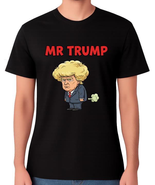 Mr Trump Cartoon T-Shirt Political Fart Humour Character Farting President Tee S