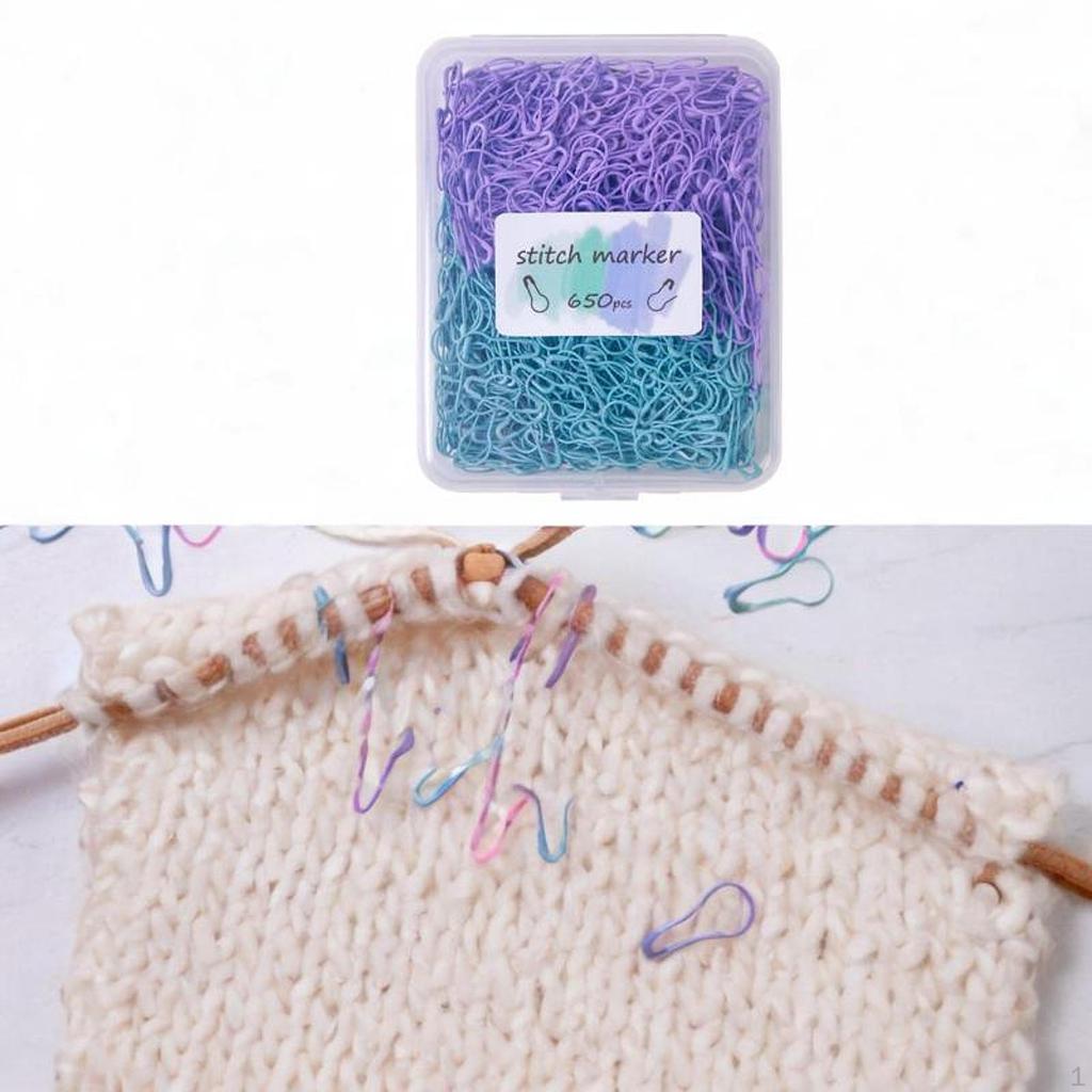 650 Pieces Stitch Markers Knitting Bulb Pins Colorful Large Quantity Crochet for DIY
