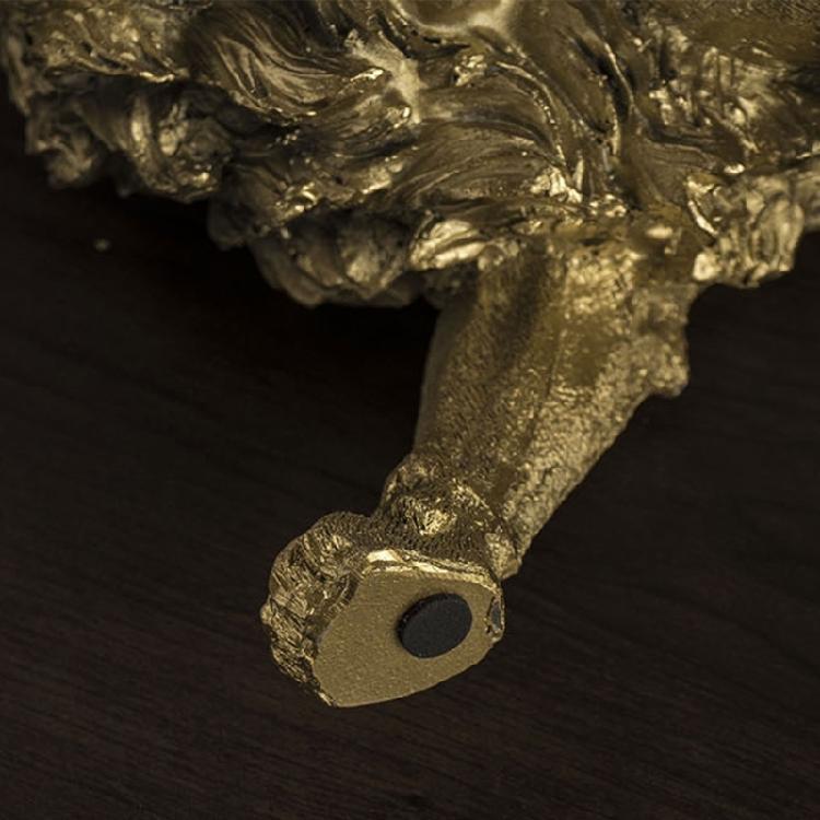Creative Golden Lion Resin Statue, Animal Model Sculpture, Home Decoration Accessories, Living Room, Office Desktop