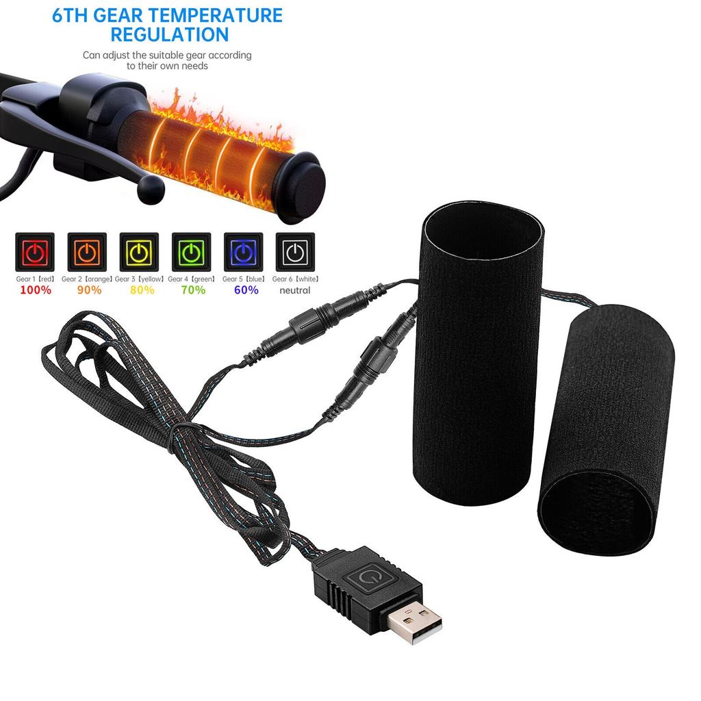 Housse chauffante pour poignées de guidon de moto