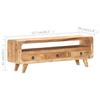 TV Stand 117x30x41 cm Rough Solid Mango Wood