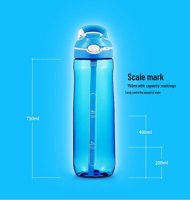 750ML Tritan Sports Water Bottle - Large Capacity, Portable Fitness Cup