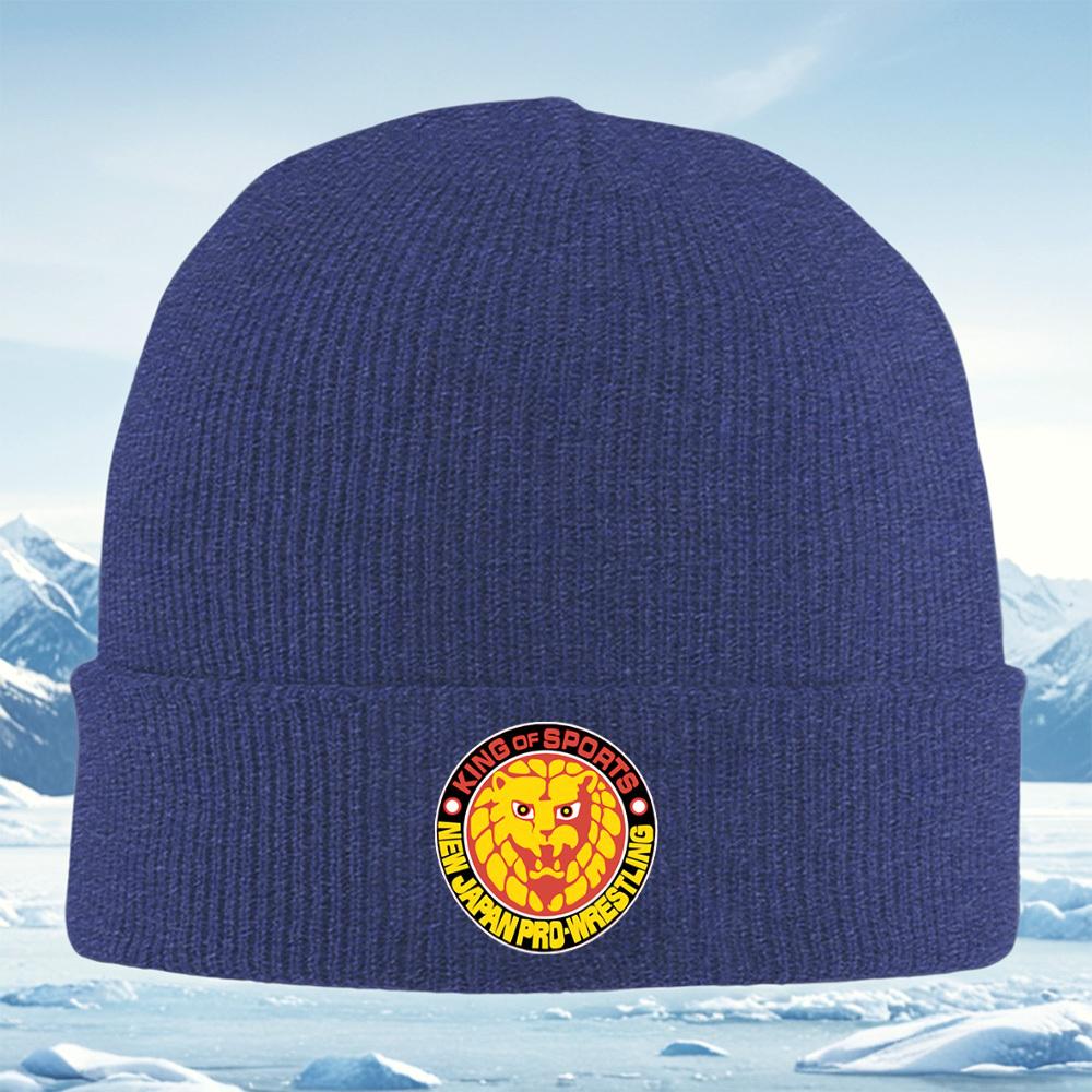Lion head Japan wrestling sports king logo Men Women Unisex Knitted Hat Beanie Pullover Cap Winter Thermal Warm Christmas Outdoo