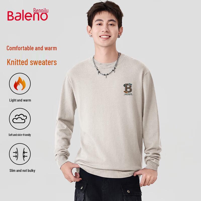 

Baleno Men s Round Neck Winter Plush Knit Base Layer Sweater 3XL