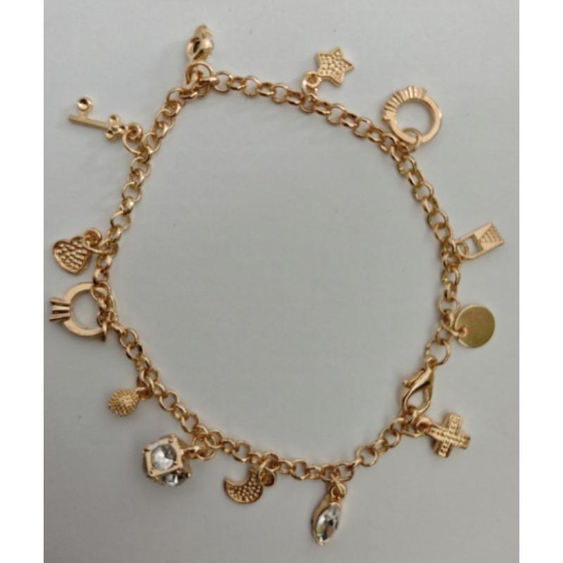 Hot-selling Silver Fashion Thirteen Pendant Bracelet Women's Multi-element Jewelry
