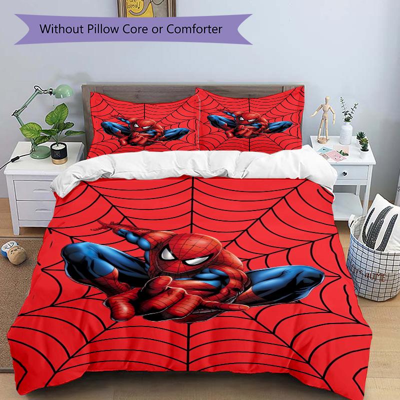 Spiderman Web Art Print 3Pcs Bedding Setduvet Cover With 2 Bedropillowcase Home Birthday Gift