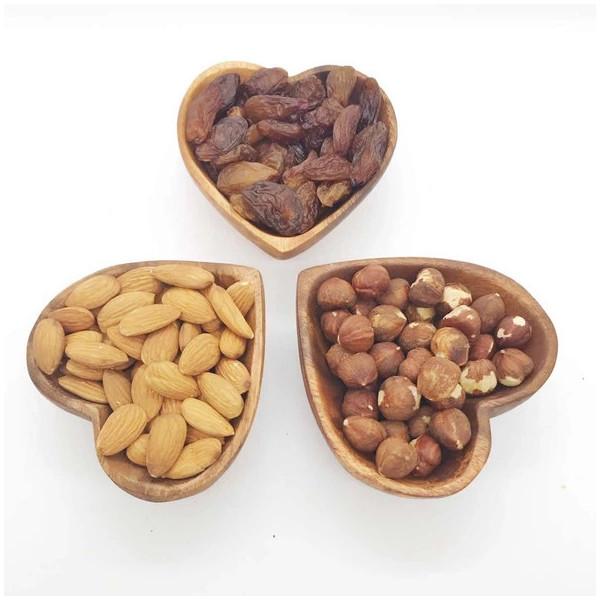 

3 Mixed Nuts (Besni Raisins + Raw Hazelnuts + Raw Almonds) 750 Grams