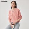 Maglione da Donna Zhaojun Ispessito 100% Lana Girocollo