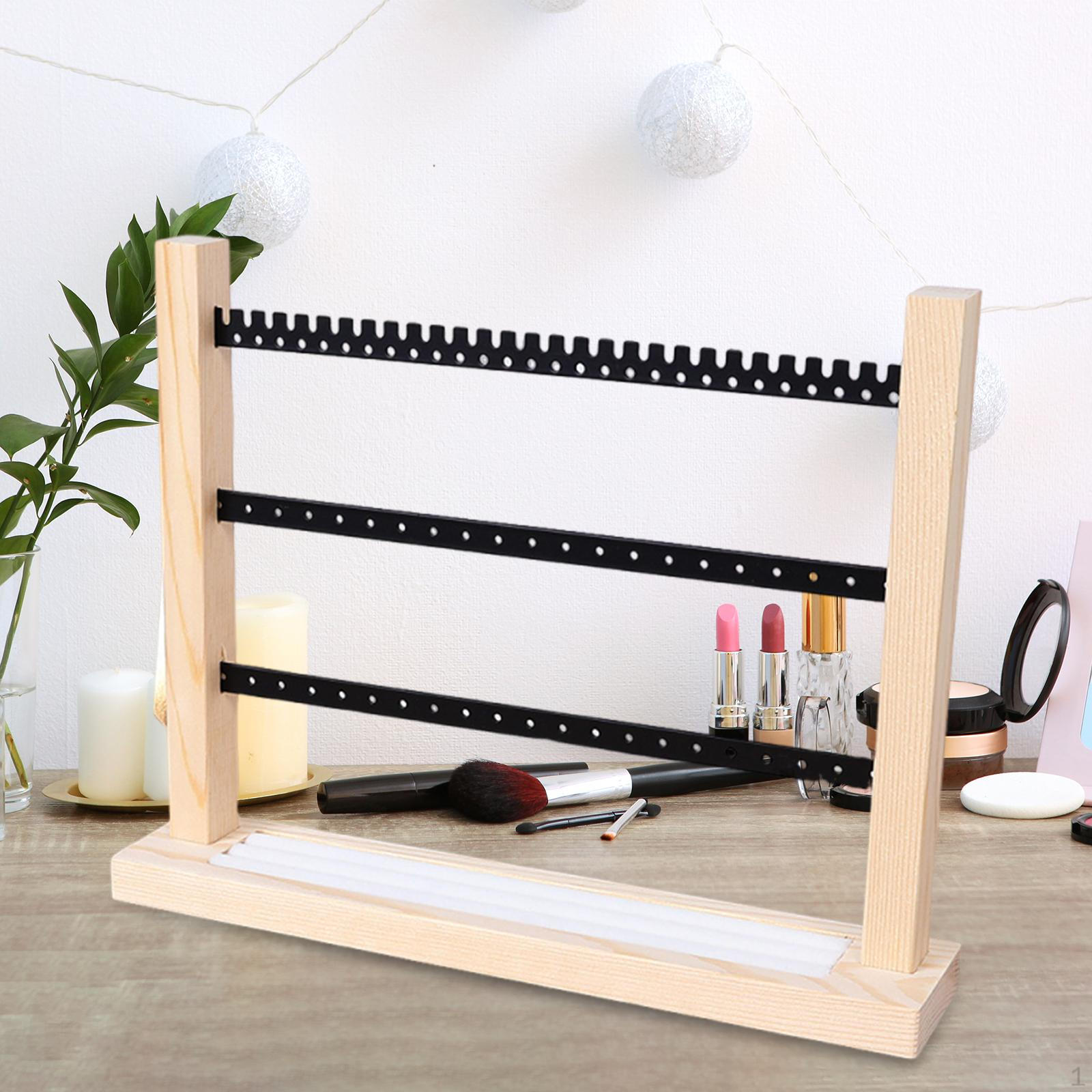 

Earring Display Stand Holder Hanging Rack Jewelry Organizer for Cabinet Centerpiece чёрный