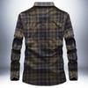 Spring and Autumn Long Sleeve Shirt Men's Youth Plaid Shirt Thin Top Large Size Men's Shirt