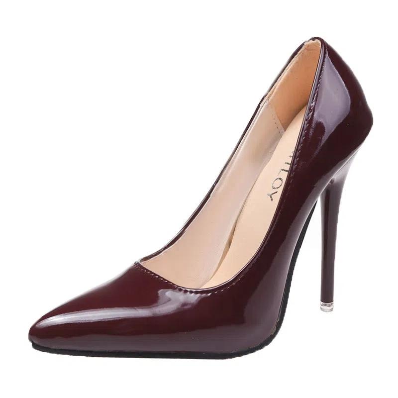 

Сексуальные женские туфли-лодочки для офиса, женские туфли для вечеринок, туфли на каблуках, женские туфли на каблуках, красные туфли-шпильки, большой размер 43, высокие каблуки для женщин 40 вино красного