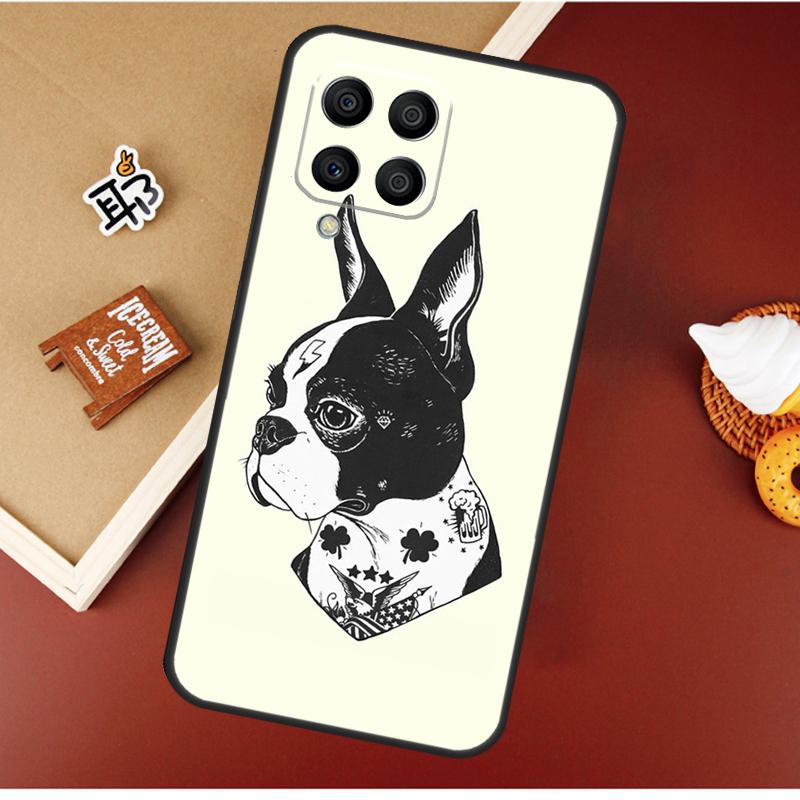 Boston Terrier Dog Case For Samsung Galaxy M55 M35 M15 M56 M36 M16 M06 M31 M13 M33 M53 M12 M32 M52 M14 M34 M54