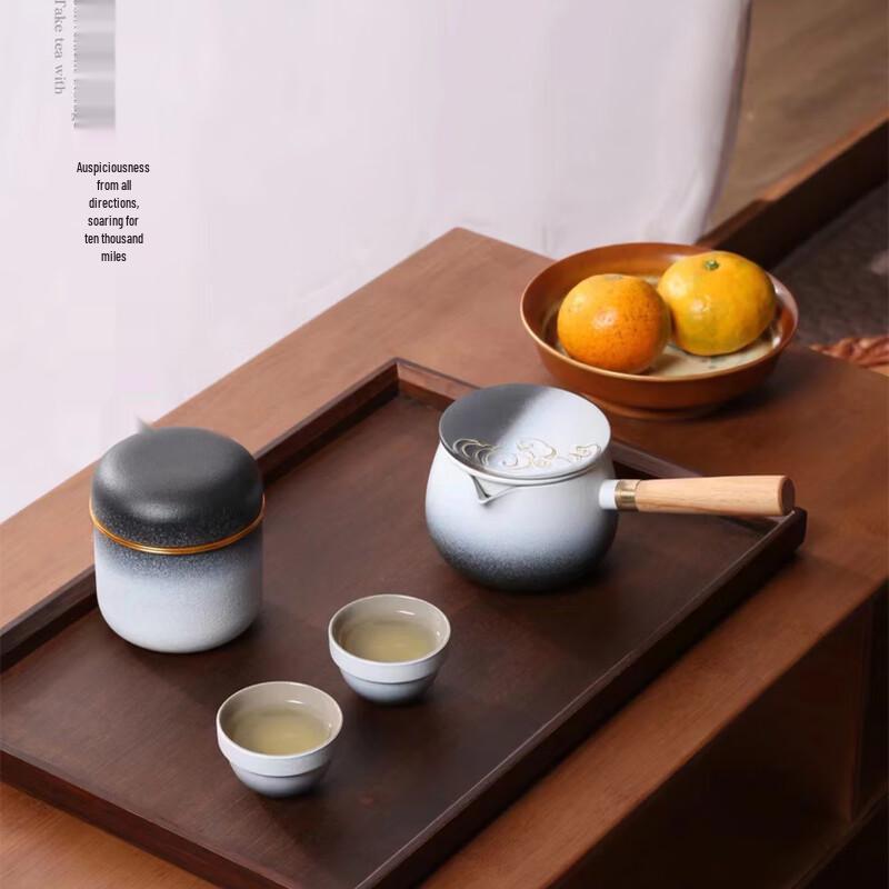NEW CASTLE Auspicious Portable Ceramic Tea Set