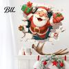 Saisonale Wandkunst 3D Weihnachtsmann Weihnachtsaufkleber, Durchbrechende Rentier Abnehmbare PVC-Fensteraufkleber, Winterferien Dekorationen für Wohnzimmer