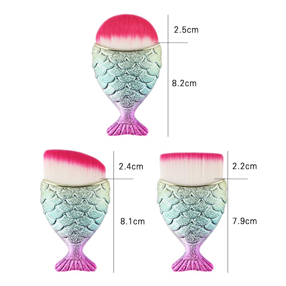 Buy 1pcs Fish Scale Makeup Brush Fishtail Bottom Powder Cosmetic at
