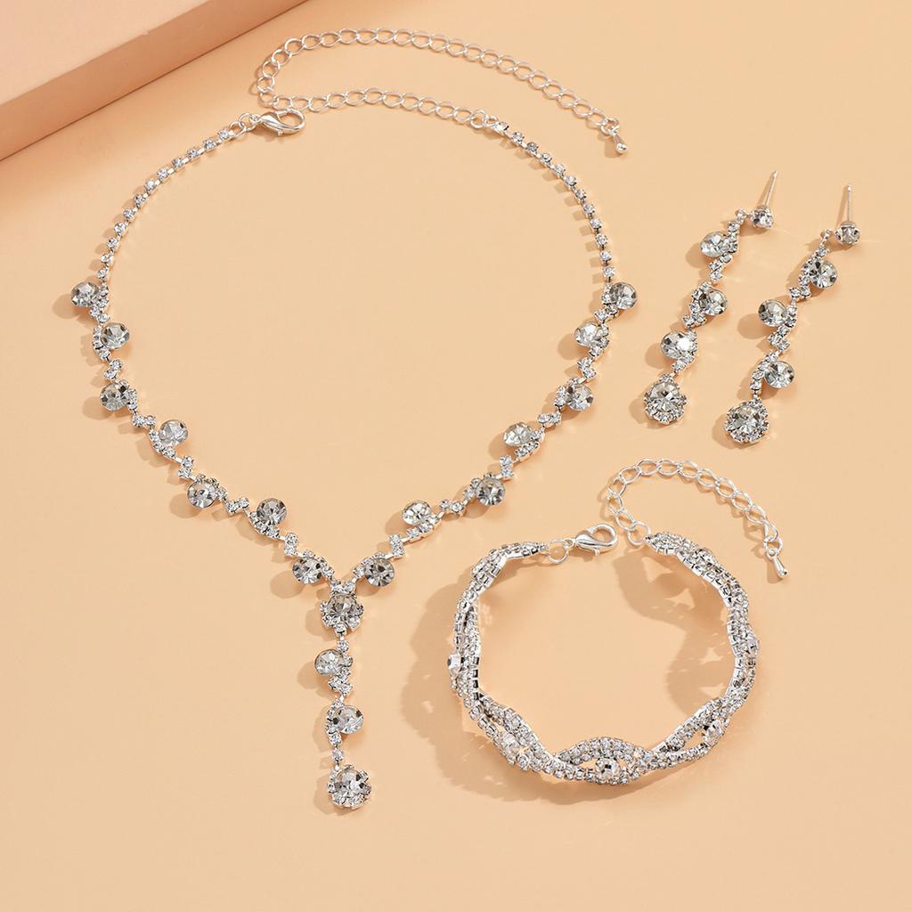 Alloy Necklace Set - Fashionable Banquet Jewelry Chain For Women - Bridal Wedding Jewelry Set
