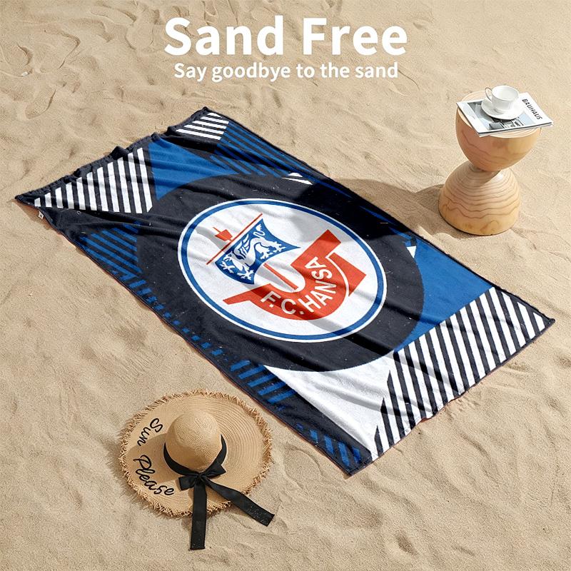 FC Hansa Rostock Strandtücher dienen auch als Badetücher Sommer-Essential ein Muss für draußen den Strand und den Pool