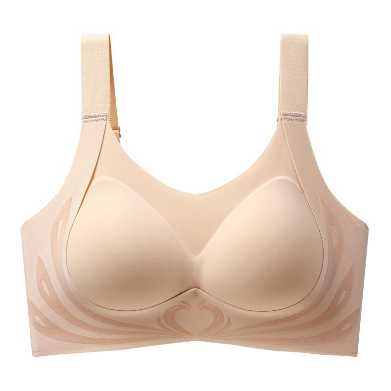 Large Size Bra Women's Sports Bra Women's Shockproof Anti Sagging Seamless Thin Bra Full Cup Vest Style Bra