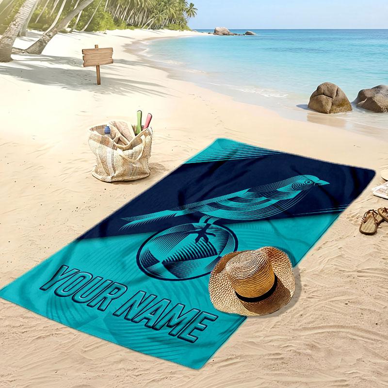 Norwich City Personalisiertes Bedrucktes Strandtuch Fußballlogo Unterstützung Benutzerdefinierter Name Text Absorbierendes Handtuch Für Sport Reisen Besonderes Geschenk