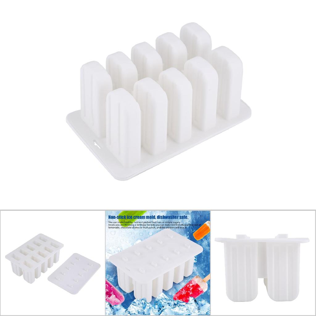 Popsicle Molds Food Grade Silicone Frozen Ice Cream Maker for Children Summer White