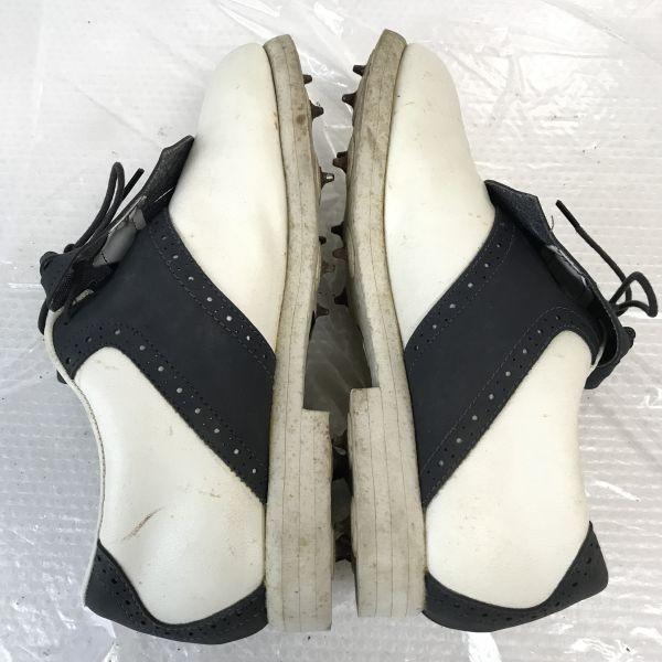 Reebok Çelik Çivili Golf Ayakkabıları Beyaz Lacivert 23cm US6 Nadir Vintage(KULLANILMIŞ)