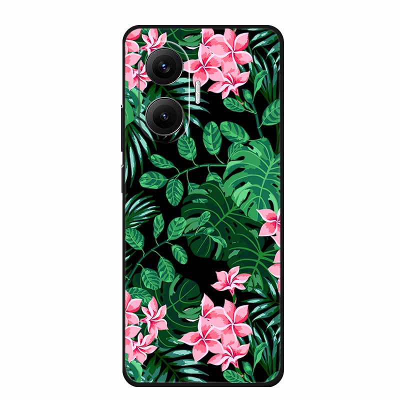 Black Silicone Case For Redmi Turbo 4 Pro A5 4G Case Cartoon Cat Soft Back Cover For Xiaomi Poco X7 Pro C71 Poco M7 4G Plus Case
