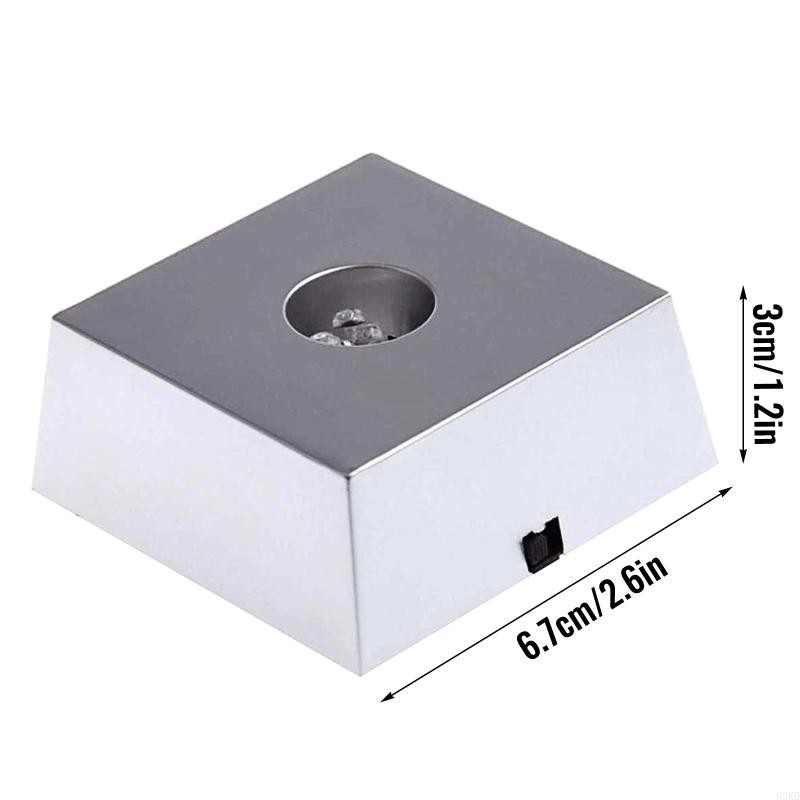 62KD Colorful Changing Plastic Led Light Bottom Base Display Rack Holder Stand for Home Bedroom Crystal Stone Tower Photo