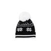 Unisex Kids Warm Knitted Winter Hat with Snowflake Pattern for Christmas