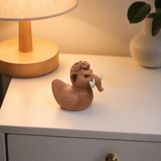 Yousheng Mammoth Duck Figurine, 3D Printed Duck Ornament, Funny Mammoth Duck Statue, Novelty Desktop Decoration for Home Table