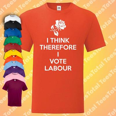 Ich denke, also wähle ich Labour T-Shirt Parlamentswahl 2024 | Keir Starmer