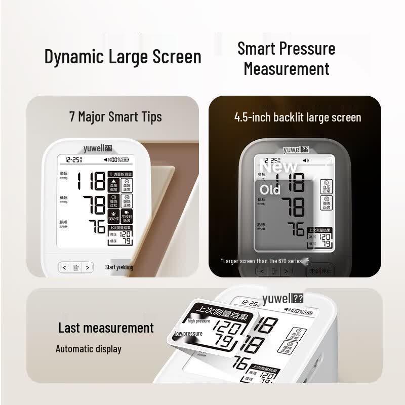 YUWELL Voice Large Screen Arm Blood Pressure Monitor