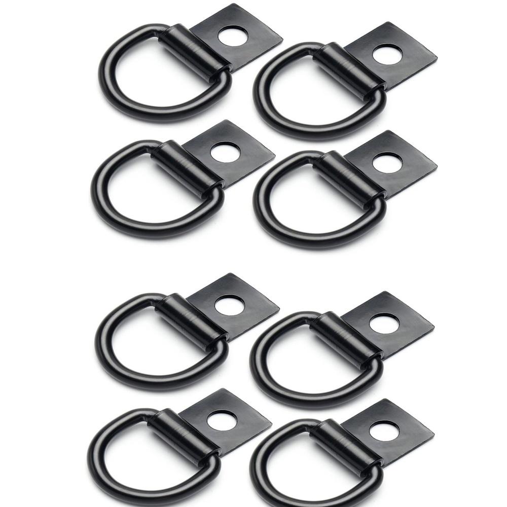 

4-секционный D-образный удерживающий крюк, D-образное удерживающее отверстие, прочное стальное D-образное кольцо для прицепа, кемпера, склада, гаража, установки крышки багажника 8pcs