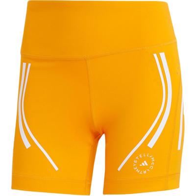 X Stella McCartney Truepace Logo Print Tight Fitness Shorts Women Shorts Deep-Orange Yellow HS1709