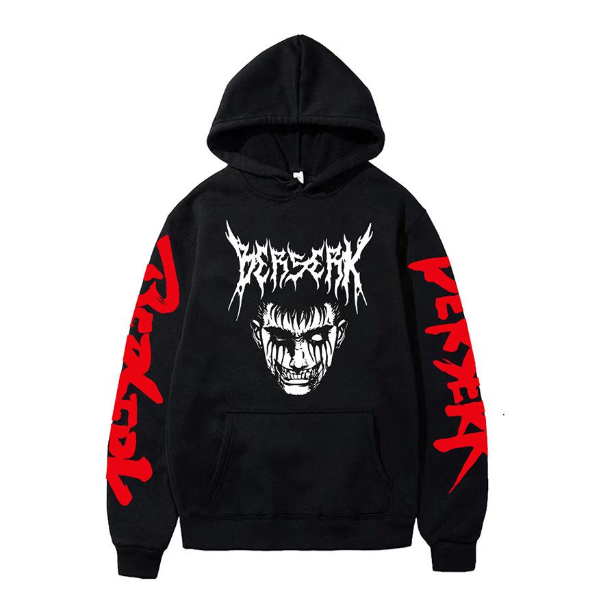 Anime Berserk Hoodies Men Japanese Manga Printed Harajuku
