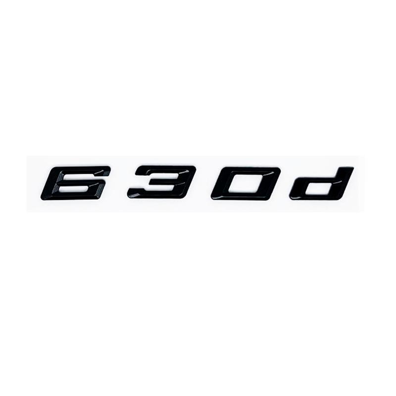 For BMW GT Series E63 E64 F06 F12 F13 G32 Black GT 630i 630d 640i 640d XDrive SDrive ABS Car Trunk Logo Alphanumeric Emblem pf2