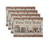Christmas Linen Table Mats: Festive Print, Stain-Proof & Heat-Resistant