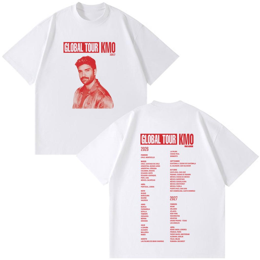 Singer Pablo Alborn Kmo Global Tour 2026 Print T Shirt Unisex Unisex Fashion Tshirts Shortsleeved Casual Hiphop Cotton Tshirts