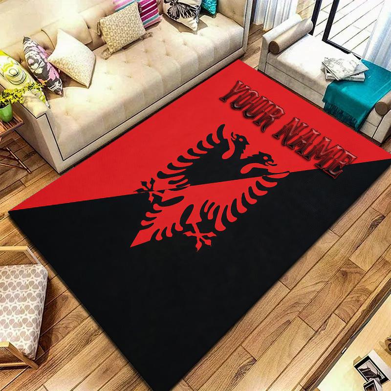 Republic Albania Custom Name Carpet Rug For Living Room Bedroom Home Sofa Decoration,Kids Play Non-slip Floor Mat